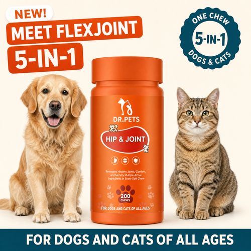 Doctor Pets FlexJoint 5-in-1 . Hip & Joint Chews for Dogs & Cats